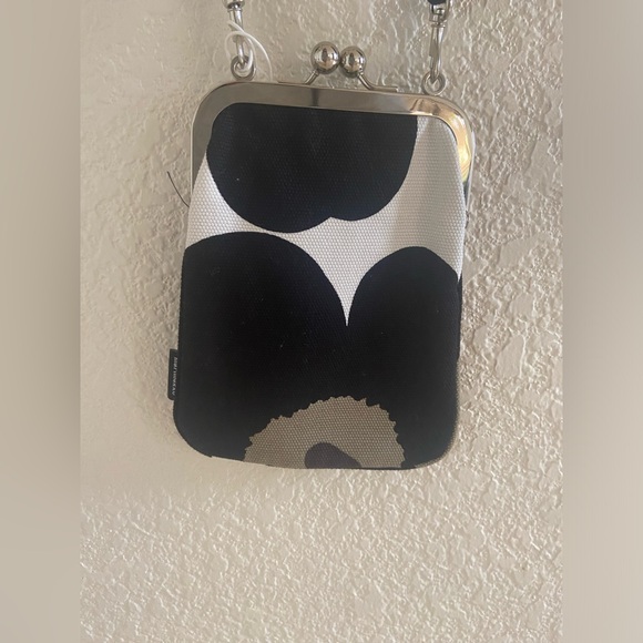 Marimekko Unikko Black Rimmi Purse Bag - Picture 4 of 6